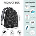 thumbnail image 2 of Celestial Gothic Backpack for Student Waterproof Scratch-Resistant Composite Oxford Cloth with Cosmic Sunburst and Moon Print, Breathable Foam Padding, Adjustable Straps, 2 of 6