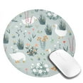 thumbnail image 2 of Disketp Goose And Doodle Flowers Small Mouse Pad 7.9x7.9 Inches,Washable Round Mousepad For Office Laptop Computer,Non-Slip Rubber Base Mouse Pads For Wireless Mouse, 2 of 8
