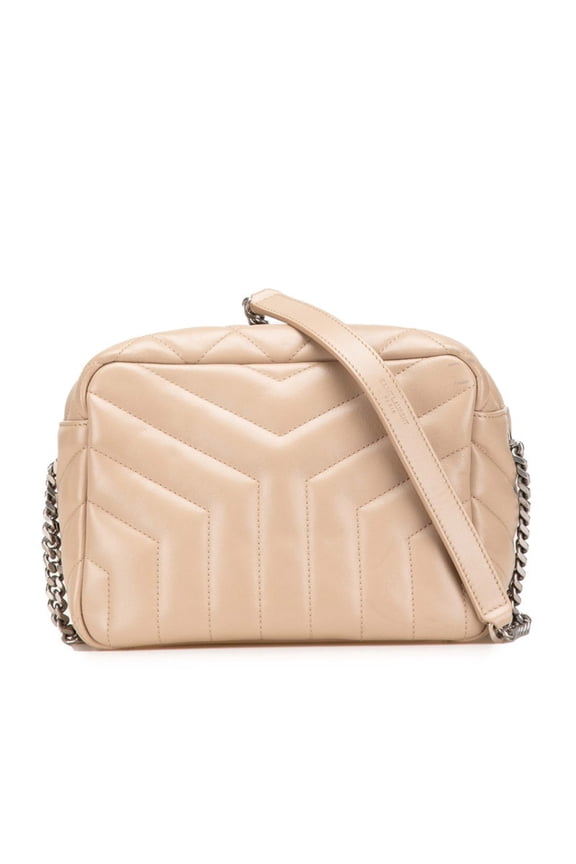 Pre-Owned Saint Laurent Lulu Bowling Shoulder Bag 454317 Beige Leather Women's SAINT... (Good)