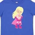 thumbnail image 4 of Inktastic Superhero Girl, Blonde Hair, Cute Girl, Pink Cape Girls Toddler T-Shirt, 4 of 5