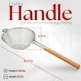 thumbnail image 3 of Alpine Cuisine Stainless Steel Strainer 14-Inch with Durable Mesh & Sturdy Wood Handle - Kitchen Gadgets Tools & New Home Kitchen Essentials - Perfect for Sift, Strain, Drain, Oil & Tea, 3 of 7