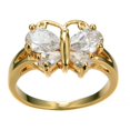 thumbnail image 5 of HeartsAndYou 2ct Pear Cut Moissanite Engagement Ring for Women 18k Yellow Gold over Silver Butterfly Unique Design, 5 of 7
