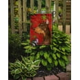 thumbnail image 2 of Doberman Red and Green Snowflakes Holiday Christmas Garden Flag, 2 of 2