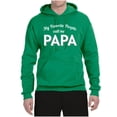 thumbnail image 2 of Wild Bobby My Favorite People Call Me PAPA Father's Day Unisex Graphic Hoodie Sweatshirt, Kelly, X-Large, 2 of 5