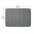 thumbnail image 2 of Bathroom Rug, Absorbent Non-slip, 15.7 x 23.6 Inch 1 Pack, Dark Gray Striped Coral Velvet,Suitable forBathroom Shower, 2 of 8