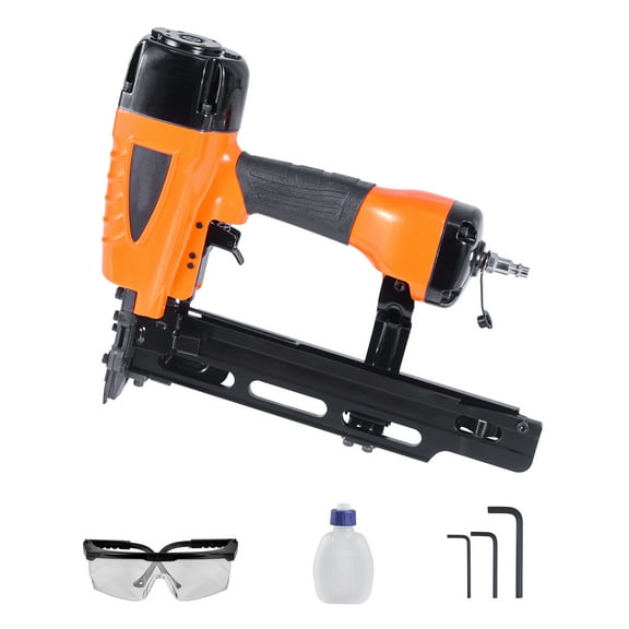 KFFKFF Pneumatic Staple Gun, 16 Gauge 7/16-inch Medium Crown Air Stapler 1" to 2" Length, 70-120PSI Durable Air-Powered Tool for Roof Decking, Wall Sheathing, Fencing, and Subflooring