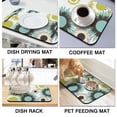 thumbnail image 4 of Your Ideal Kitchen Companion Vintage Flower Coffee Mat, 19.5x12in - Non-Slip, Absorbent, Rubber-Backed Dish Drying Mats, Coffee Drying Mat Made of Diatomaceous Material for Premium Drying, 4 of 7