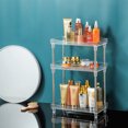 thumbnail image 3 of Commodity Shelf Acrylic Stainless Steel Storage Rack Durable Fashionable Storing Shelve Bathroom Kitchen Desktop Decoration Double-Layer, 3 of 7