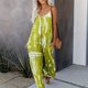 thumbnail image 1 of Plus Size Boho Jumpsuit, Women's Plus Tie Dye V Neck Medium Stretch Loose Fit Jumpsuit, 1 of 5