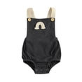 thumbnail image 1 of Kmbangi Toddler Rainbow Embroidery Bodysuit, Sleeveless Suspender Romper, 1 of 6