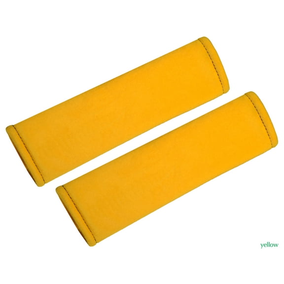 Designcovers set(2 pcs) YellowUniversal Velour Car Safety Seat Belt Strap Cover Shoulder Pad