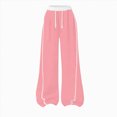 thumbnail image 6 of Gibobby Little Girls' Sweatpants Straight Wide Leg Kids Drawstring Casual Joggers 6t 7t 8t 9t 10t 12t Teen Loose Athletic Pants with Pockets Girls Wimnter Pants(10-11T,Pink), 6 of 6