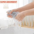 thumbnail image 4 of 100% Cotton Waffle-Weave Kitchen Dish Cloths, Ultra Soft Absorbent Quick Drying Dish Towels Light Grey, 4 of 5
