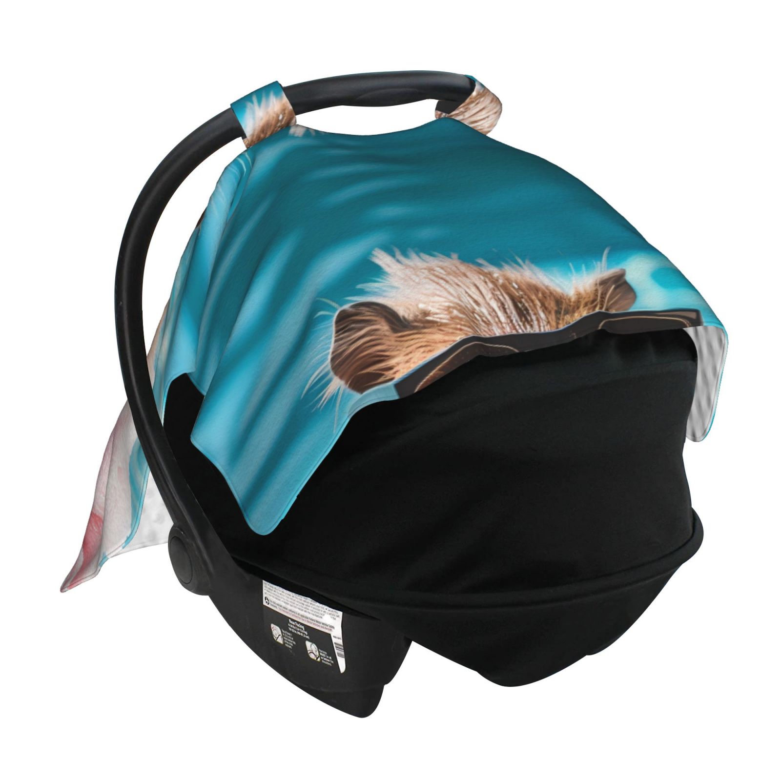 Car Seat Cover Baby - Island Vacation Guinea Pig Breathable Infant Car Seat Cover for Baby Carseat, Lightweight Comfort Baby Essentials Must Haves Newborn Stuff for Girl Boy