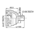 thumbnail image 2 of Febest OUTER CV JOINT 27X60X38 # 2310-028 OEM 701498099B, 2 of 2