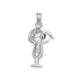 thumbnail image 3 of 14K White Gold Polished Tropical Drink Charm, 3 of 4