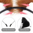 thumbnail image 3 of Diadema con orejas de piel hecha a mano, accesorios para disfraces de Halloween y Navidad, 3 of 5