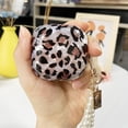 thumbnail image 3 of Compatible with Samsung Galaxy Buds 2 Pro(2022)/Galaxy Buds 2/Galaxy Buds Pro/Galaxy Buds Live Case Leopard Pattern with Pearl Keychain Cute for Women Protective Cover Case Brown, 3 of 6