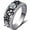 Black Silver, variant on Retro Vintage Stainlless Steel Black Gold Plated Gothic Skull Hallloween Biker Ring