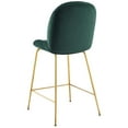 thumbnail image 3 of Contemporary Modern Urban Designer Bar Pub and Dining Kitchen Counter Stool Chair, Velvet Fabric Metal Steel, Green, 3 of 6