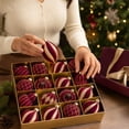 thumbnail image 5 of 16 Pcs Shatterproof Plastic Christmas Ball Ornaments Set, Christmas Tree Flocked Hanging Balls Decorfor Xmas Tree Decor, Holiday Party Home Decoration, 5 of 5