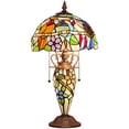 thumbnail image 6 of Tiffany Lamp Stained Glass Table Lamp 12x12x23 Inches 3-Light Mother-Daughter Vase Style Desk Reading Light Decor for Home Office Bedroom Living Room, 6 of 7