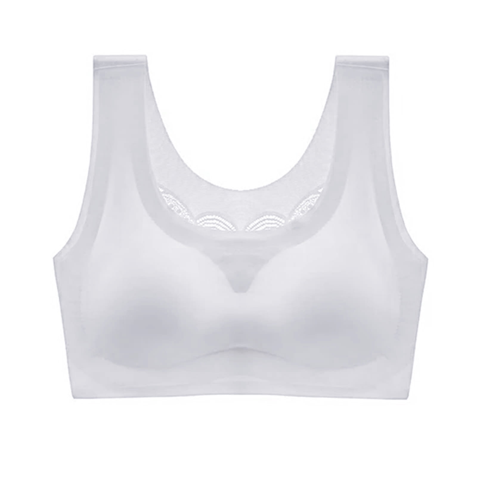 Bras For Women Ultra Thin Ice Silk Bra Comfortable Plus Size Seamless  Wireless Sports Bra With Removable Pads 