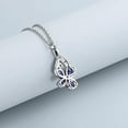 thumbnail image 6 of Crystal Teardrop Cremation Urn Ashes Necklace for Women Men Butterfly Cremation Ash Pendant Loved One Memorial Jewelry, 6 of 7