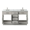 thumbnail image 5 of Abbey 60 in W White Oak Double Vanity, Carrara Marble Top and Faucet Set, 5 of 6