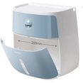 thumbnail image 3 of Strong Adhesive Toilet Paper Holder, No Drilling, Bath Fixtures, 3M Self Adhesive, with Waterproof and Dustproof (Blue), 3 of 4