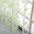 thumbnail image 2 of Kumdkd Green Floral Sheer Curtain Panel - 79x39 Inch Light Filtering Voile Window Drape with Flower Pattern (Modern Valance, 1PC), 2 of 5