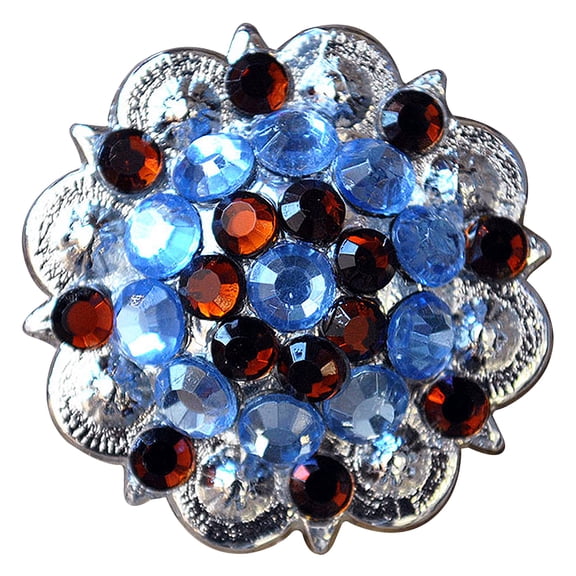 8 Hilason Western Berry Conchos Glass Rhinestones Bling 1.5" Tack cowgirl