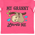 thumbnail image 4 of Inktastic My Granny Loves Me with Sloth and Hearts Boys or Girls Toddler T-Shirt, 4 of 5