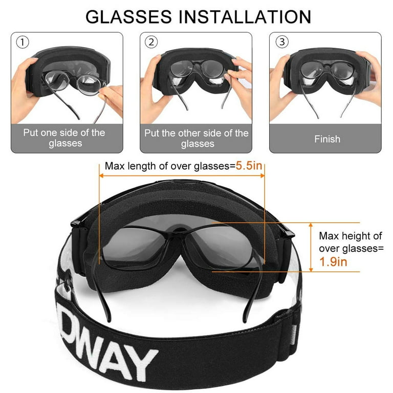 Findway Gafas de Esquí, Máscara Gafas Esqui Snowboard Nieve Espejo para  Hombre Mujer Adultos Juventud Jóvenes OTG Compatible con Casco,Anti Niebla