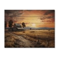 thumbnail image 3 of Designart "Dusk Scenery at the Barn IV" Farmhouse Print on Natural Pine Wood, 3 of 5