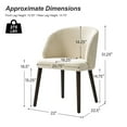 thumbnail image 6 of Dining Chairs Set of 4 Wingback Side Chairs Upholstered Solid Wood Legs Kitchen Restaurant Linen, 6 of 6