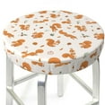 thumbnail image 3 of Xecao's Cute Squirrel Fall Print Stool Covers offer stylish, washable protection for PU round bar stools, perfect for home or commercial use., 3 of 7