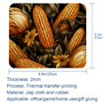 thumbnail image 5 of Thanksgiving Corn Gaming Mouse Pad Desk Mat, Square 8.3x9.8 Inch Non-Slip Rubber Bottom Printed Design for Office and Gaming, 5 of 6