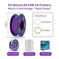 thumbnail image 4 of Ziro 3D Matte PLA Filament 1.75mm 1kg, Purple, 4 of 5