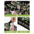 thumbnail image 4 of Black Spring Floral Bar Stool Covers Set of 2, Elegant Pastoral Flowers Birds Watercolor Stretch Bar Chair Covers with Backs, Removable Pub Counter Height Chair Cover for Kitchen Dining Room Cafe, 4 of 7