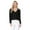 Black, variant on Yemak Women's Long Sleeve V-Neck Cropped Pullover Knit Sweater MK8268-BLACK-M