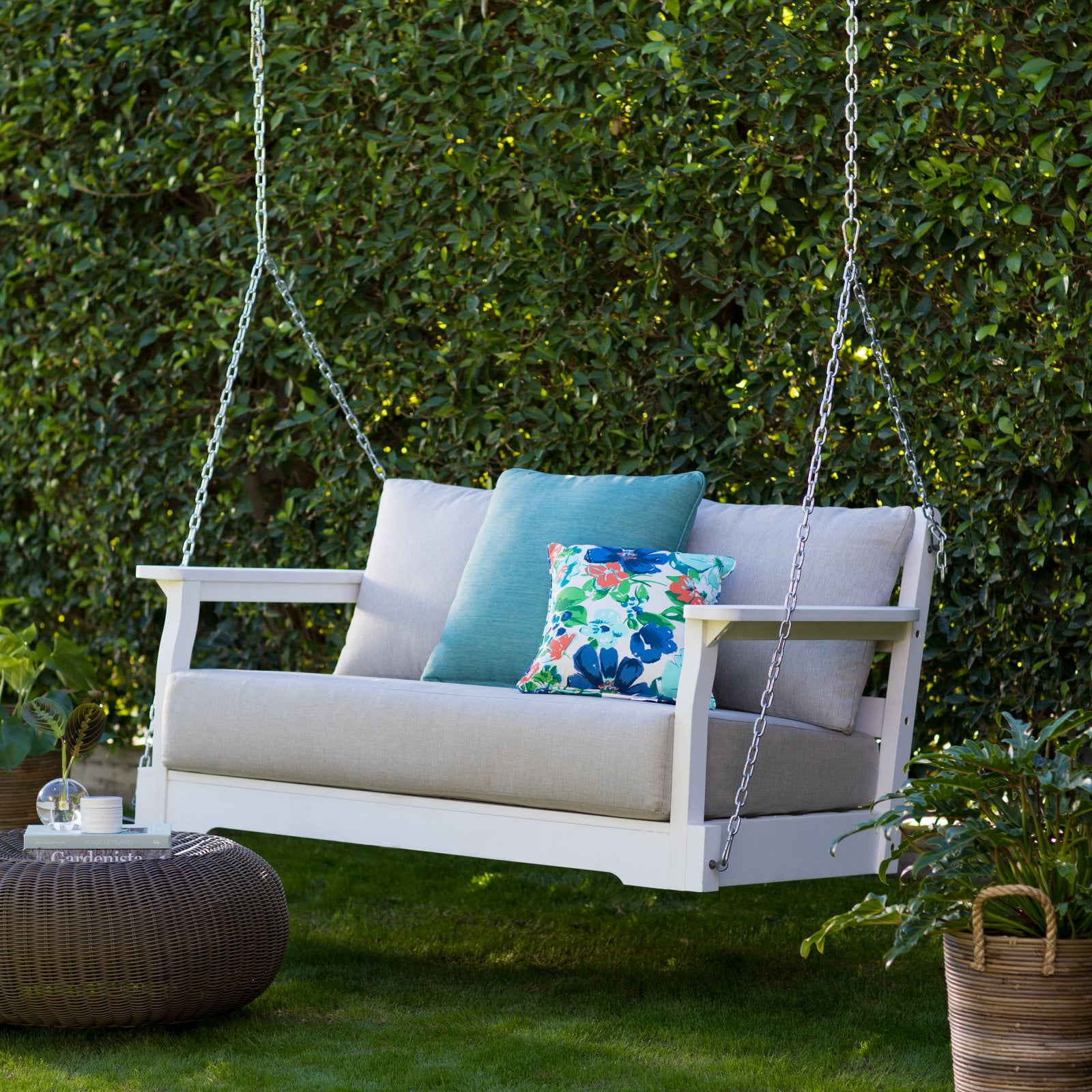 Belham Living Seacrest Cottage All Weather Resin Porch Swing by
