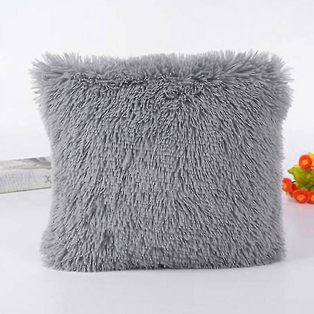 Almohada de felpa, cojín de felpa corto, decoración del sofá del hogar