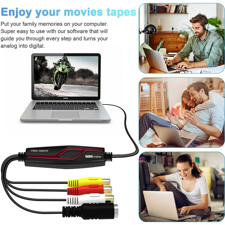 DIGITNOW Video Capture Converter, Capture Analog Video to Your Mac or  Windows 10 PC, VHS to DVD 