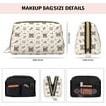 thumbnail image 2 of Cute French Bulldog Cat Bones Makeup Bag, Large Capacity Travel Cosmetic Bag for Women Girls- Travel Toiletry Bag Leather Portable Waterproof Makeup Case Organizer with Handle, 2 of 4