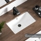 thumbnail image 2 of Lavabo de baño bajo encimera 18.7""X11.9"" Lavabo de tocador de cerámica de porcelana rectangular blanco con desbordamiento KARAMAG, 2 of 5