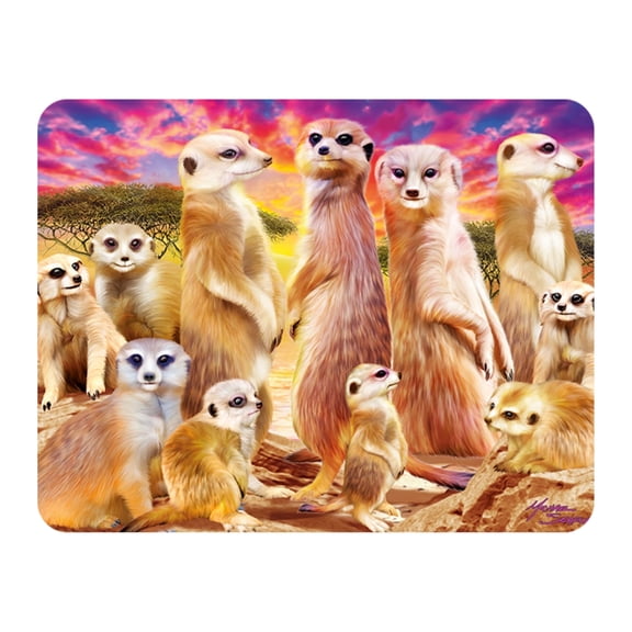 3D LiveLife Magnet - Cool Meerkats from Deluxebase. Lenticular Wild Animal Refrigerator Magnet. Decorative 3D Meerkat Flat Magnets. Cute Small Magnets for Fridge, Dishwasher and Whiteboard.