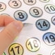 thumbnail image 3 of 2 Sheets of Round Digital Stickers Multi-function Number Sticker Number Labels Stickers, 3 of 4
