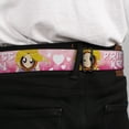 thumbnail image 4 of Comedy Central Belt, Seatbelt Buckle Belt, South Park Princess Kenny Poses and Text Pinks White, 34 to 52 Inches, 4 of 9