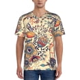 thumbnail image 4 of Haiem Hip Hop Hipster Baseball Jersey Button Down Shirts Sports Uniforms Men Women Jersey(Floral With Birds And Fantasy Flowers,Large), 4 of 9